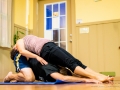 Child's pose and modified backbend