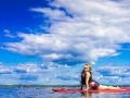 Cobra Pose on SUP at Lake Champlain